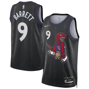 RJ Barrett Premium Toronto Raptors Nike Unisex 2024/25 Swingman Player Jersey City Edition Black Ideal for Collectors