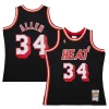 Ray Allen Miami Heat 2013/14 Hardwood Classics Eye - catching Swingman Jersey Black Great for Fans