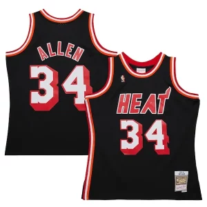 Ray Allen Miami Heat 2013/14 Hardwood Classics Eye - catching Swingman Jersey Black Great for Fans