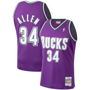 Ray Allen Milwaukee Bucks 2000/01 Hardwood Classics Fabulous Swingman Jersey Purple Great for Fans
