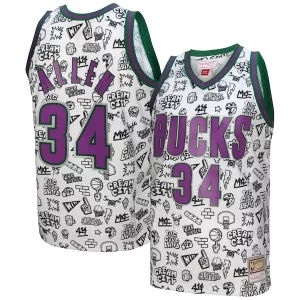 Ray Allen Milwaukee Bucks 2000/01 Swingman Unique Jersey White Must - Have for Jerseys Lovers