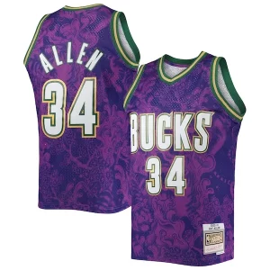 Ray Allen Milwaukee Bucks Hardwood Classics 2000/01 Stylish Lunar New Year Swingman Jersey Purple Ideal for Collectors