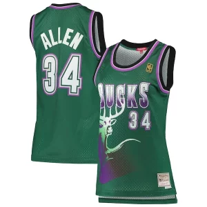 Ray Allen Milwaukee Premium Bucks Women's 1996/97 Hardwood Classics Swingman Jersey Green for Basketball Enthusiasts
