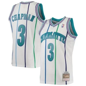 Rex Chapman Charlotte Hornets 1988/89 Hardwood Trendy Classics Swingman Jersey White Must - Have for Jerseys Lovers