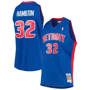 Richard Elegant Hamilton Detroit Pistons 2003/04 Hardwood Classics Swingman Jersey Blue for Basketball Enthusiasts