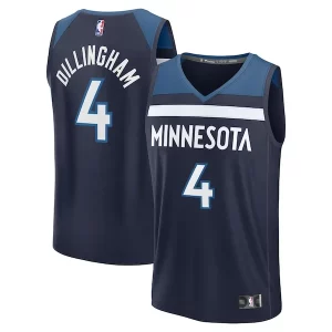 Rob Dillingham Minnesota Timberwolves Youth 2024 Premium NBA Draft Fast Break Player Jersey Icon Edition Navy Great for Fans
