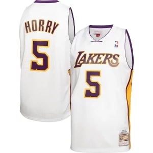 Robert Elegant Horry Los Angeles Lakers 2001/02 Hardwood Classics Swingman Jersey White Must - Have for Jerseys Lovers