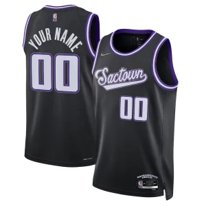 Sacramento Kings Nike 2021/22 Swingman Custom Jersey City Edition Gorgeous Black Ideal for Collectors