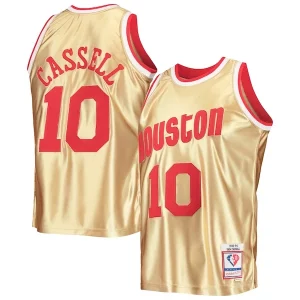 Sam Cassell Houston Rockets 75th Anniversary 1993/94 Hardwood Premium Classics Swingman Jersey Gold Must - Have for Jerseys Lovers