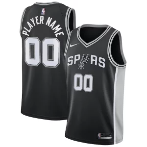 San Antonio Spurs Nike Swingman Custom Jersey Black Elegant Icon Edition Great for Fans