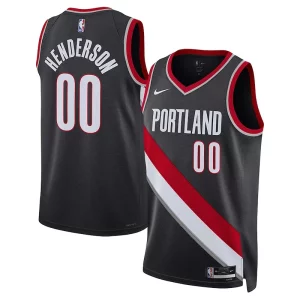 Scoot Henderson Portland Trail Blazers Nike Unisex 2023 NBA Draft Swingman Jersey Icon Edition Black Stylish Must - Have for Jerseys Lovers