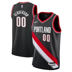 Scoot Henderson Portland Trail Blazers Nike Youth Swingman Stylish Jersey Icon Edition Black for Basketball Enthusiasts