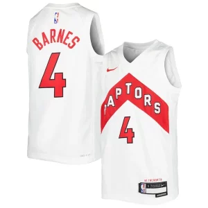 Scottie Barnes Toronto Raptors Nike Youth Swingman Premium Jersey Association Edition White/Red for Basketball Enthusiasts