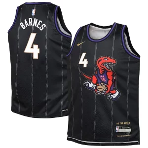 Scottie Chic Barnes Toronto Raptors Nike Youth 2024/25 Swingman Player Jersey City Edition Black Great for Fans