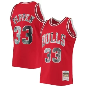 Scottie Pippen Chicago Bulls 1997/98 Hardwood Unique Classics NBA 75th Anniversary Diamond Swingman Jersey Red Great for Fans