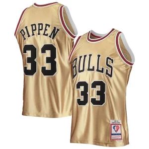 Scottie Pippen Chicago Bulls 75th Anniversary 1997/98 Hardwood Classics Swingman Fabulous Jersey Gold Perfect for Game Day