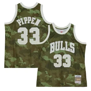 Scottie Pippen Chicago Bulls Hardwood Classics 1997/98 Ghost Green Swingman Jersey Camo Trendy Ideal for Collectors
