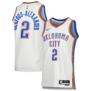 Shai Gilgeous Alexander Oklahoma City Fabulous Thunder Nike Unisex Swingman Jersey Association Edition White/Blue Great for Fans