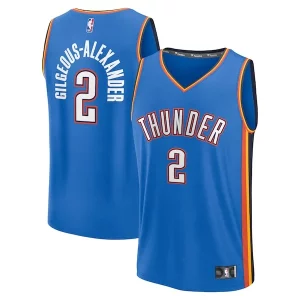 Shai Gilgeous Alexander Oklahoma City Thunder Fast Break Replica Player Jersey Icon Edition Blue Gorgeous Must - Have for Jerseys Lovers