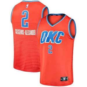 Shai Gilgeous Alexander Oklahoma City Thunder Fast Break Team Replica Jersey Statement Stylish Edition Orange Must - Have for Jerseys Lovers