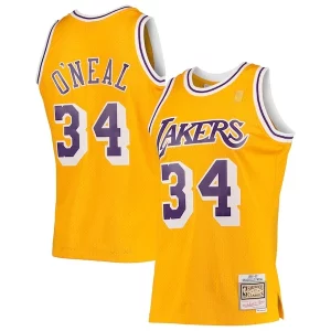 Shaquille Elegant O'Neal Los Angeles Lakers 1996/97 Hardwood Classics Swingman Jersey Gold/Purple/Royal for Basketball Enthusiasts