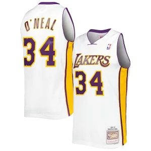 Shaquille O'Neal Los Angeles Lakers 2001/02 Hardwood Classics Stylish Swingman Jersey White Ideal for Collectors