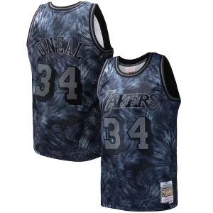 Shaquille O'Neal Los Angeles Lakers Hardwood Classics 1996/97 Tie Chic Dye Swingman Jersey Black Perfect for Game Day