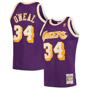 Shaquille O'Neal Los Angeles Lakers Hardwood Classics Swingman Jersey Purple/Royal/Gold Unique Ideal for Collectors