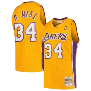 Shaquille O'Neal Los Angeles Lakers Hardwood Fabulous Classics Swingman Jersey Gold for Basketball Enthusiasts