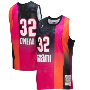 Shaquille O'Neal Miami Heat 2005/06 Hardwood Classics Fadeaway Swingman Player Elegant Jersey Pink/Black Must - Have for Jerseys Lovers