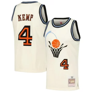 Shawn Kemp Cleveland Cavaliers Chainstitch Elegant Swingman Jersey Cream Great for Fans