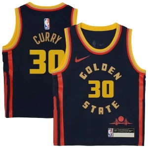 Stephen Curry Golden State Fabulous Warriors Nike Preschool 2024/25 Swingman Player Jersey City Edition Navy Perfect for Game Day