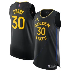 Stephen Curry Golden State Stylish Warriors Jordan Brand 2024/25 Authentic Jersey Statement Edition Black Great for Fans