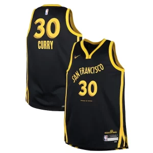Stephen Curry Golden State Warriors Gorgeous Nike Youth Swingman Replica Jersey City Edition Black for Basketball Enthusiasts
