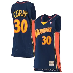 Stephen Curry Golden State Warriors Women's 2009 10 Gorgeous Hardwood Classics Swingman Jersey Navy Must - Have for Jerseys Lovers