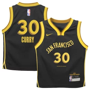 Stephen Curry Premium Golden State Warriors Nike Toddler Swingman Replica Jersey City Edition Black Great for Fans