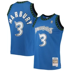 Stephon Marbury Minnesota Timberwolves 1996/97 Hardwood Fabulous Classics Swingman Jersey Blue Ideal for Collectors