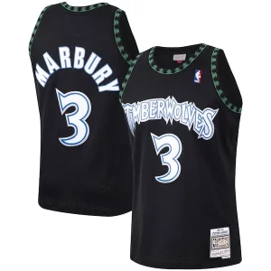 Stephon Marbury Minnesota Timberwolves 1997/98 Fabulous Hardwood Classics Swingman Jersey Black Perfect for Game Day