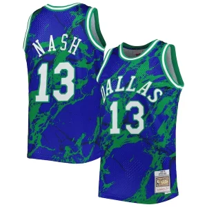 Steve Nash Dallas Mavericks 1998/99 Hardwood Elegant Classics Marble Swingman Jersey Blue Great for Fans