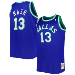 Steve Nash Dallas Mavericks Big & Tall Hardwood Classics 1998/99 Swingman Trendy Jersey Blue Great for Fans