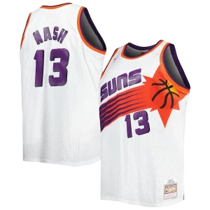 Steve Nash Phoenix Elegant Suns Big & Tall Hardwood Classics 1996/97 Swingman Jersey White/Black Great for Fans
