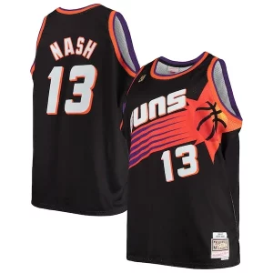 Steve Nash Phoenix Fabulous Suns 1996/97 Big & Tall Hardwood Classics Swingman Jersey Black/White for Basketball Enthusiasts