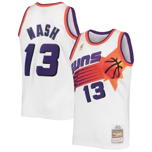 Steve Nash Phoenix Suns 2001/02 Hardwood Classics Swingman Jersey Premium White/Purple Perfect for Game Day