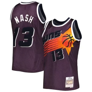 Steve Nash Trendy Phoenix Suns 1996/97 Hardwood Classics Off Court Swingman Jersey Purple Ideal for Collectors