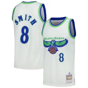 Steve Smith Atlanta Hawks Chainstitch Swingman Trendy Jersey Cream Must - Have for Jerseys Lovers