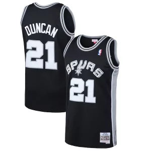 Tim Duncan San Antonio Spurs 1998/99 Chic Hardwood Classics Swingman Jersey Black Perfect for Game Day