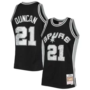 Tim Duncan San Antonio Spurs 1998/99 Hardwood Classics NBA 75th Anniversary Diamond Swingman Premium Jersey Black Perfect for Game Day