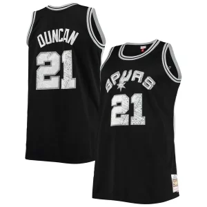 Tim Duncan San Gorgeous Antonio Spurs Big & Tall 1998/99 NBA 75th Anniversary Diamond Swingman Jersey Black Great for Fans