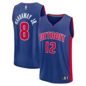 Tim Hardaway Jr. Detroit Pistons Fast Eye - catching Break Replica Player Jersey Icon Edition Blue Great for Fans