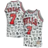 Toni Kukoc Chicago Bulls 1997/98 Hardwood Classics Doodle Swingman Premium Jersey White Ideal for Collectors